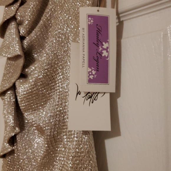 Hailey Logan Gold Cocktail Dress - Picture 2 of 3